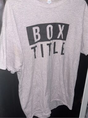 Title Boxing “Box Title” Grey Staff Large T Shirt